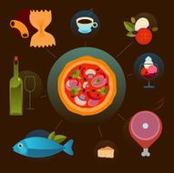 icon-set italian cuisine