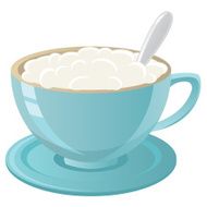 Hot frothy cappuccino
