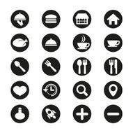 menu food icon set