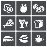 Vector food icons set N2