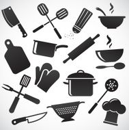 Kitchen tools icon set N2