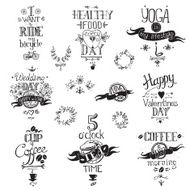 Typographic hand drawn vintage composition about health yoga l N2