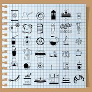 black stripe coffee on paper