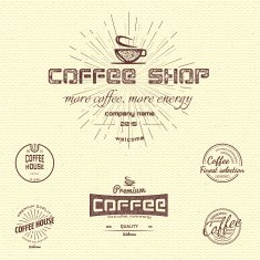 Coffee badges logos and labels for any use N3