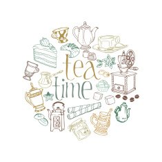 Doodle Tea and Dessert Card