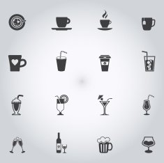 drink icons set N10