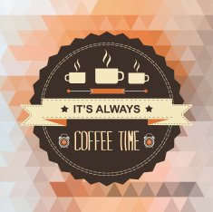 Poster It's always coffee time Typography
