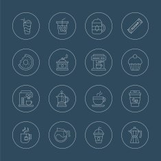 Coffee line icon set N10