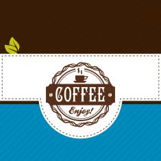 Vector coffee label N4