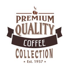 Vector coffee label N5