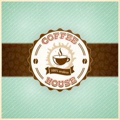 Vintage coffee menu template with grunge effects