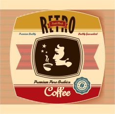 Retro Coffee label N2