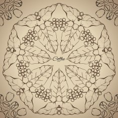 Seamless pattern from contours of coffee