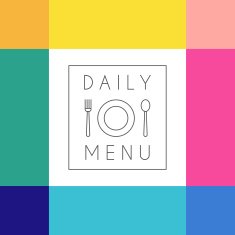 Daily menu design template N2