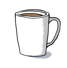 Cup sketch vector illustration