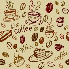 Coffee Background Vector Seamless Pattern N2