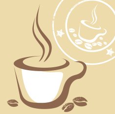 Coffee Cup and Stamp