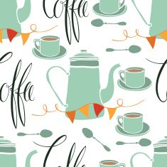 Coffee party pattern