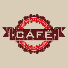 Vintage Caf&eacute; Label (Spanish)