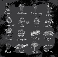 food and inscriptions