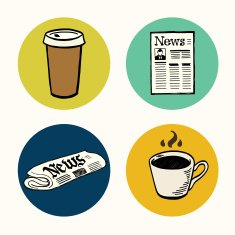 Coffee brake icons
