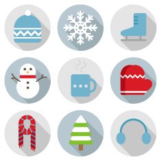 winter flat icon