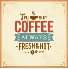 Vintage coffee poster with grunge effects N3