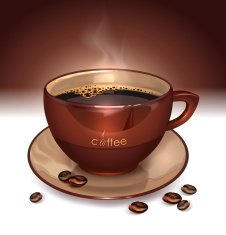 coffee Cup and saucer Vector illustration