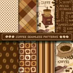 Set of coffee seamless pattern N2