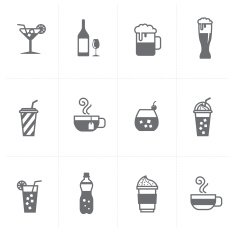 beverage and beer icons set