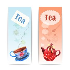 Watercolor Tea Banner