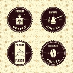 vintage coffee badges