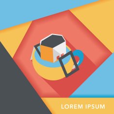coffee bag flat icon with long shadow eps10 N17