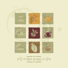 Beverages elements set
