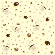Coffee pattern with chocolate cookies