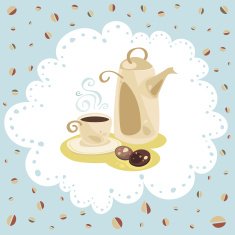 Napkin's coffee set