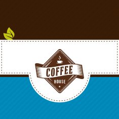 Vector coffee label N6