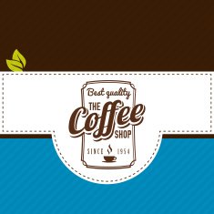 Vector coffee label N8