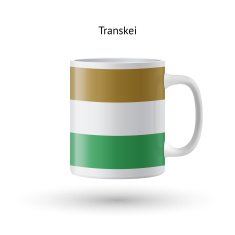 Transkei flag souvenir mug on white background