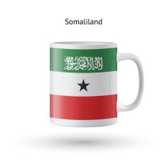 Somaliland flag souvenir mug on white background