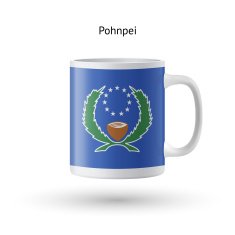 Pohnpei flag souvenir mug on white background