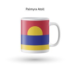 Palmyra Atoll flag souvenir mug on white background