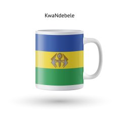 KwaNdebele flag souvenir mug on white background