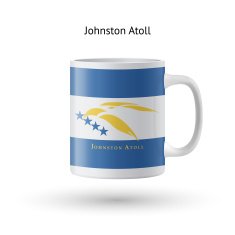 Johnston Atoll flag souvenir mug on white background