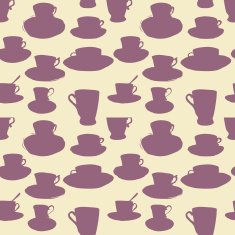 seamless vector pattern with teacups