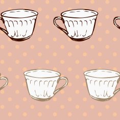 seamless vector pattern with teacups N5