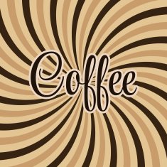 Coffee abstract hypnotic background vector illustration N11