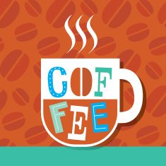 Coffee cup lettering