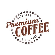 Vector coffee label N9