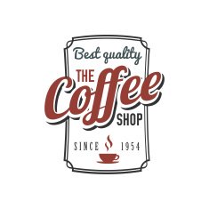 Vector coffee label N11